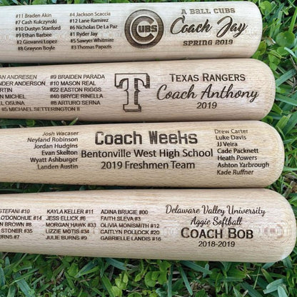 Engraved Full Size Coach Bat - Happyism, Inc. Engraving 