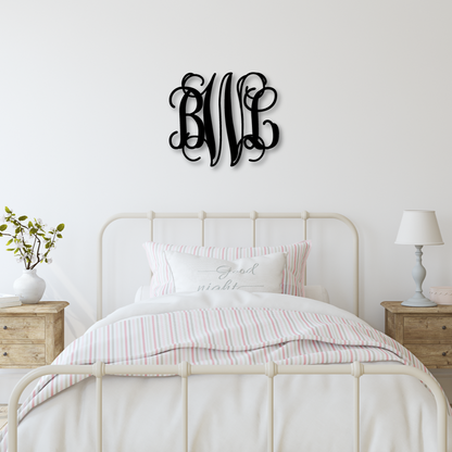 Vine Monogram Sign - Happyism, Inc. Engraving 