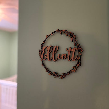 Nursery Name Wreath